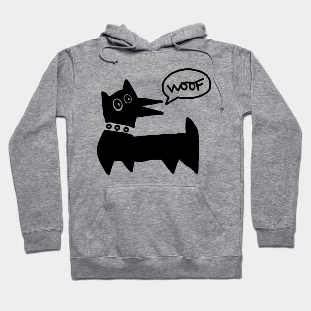 dog woof Hoodie by Angel Rivas